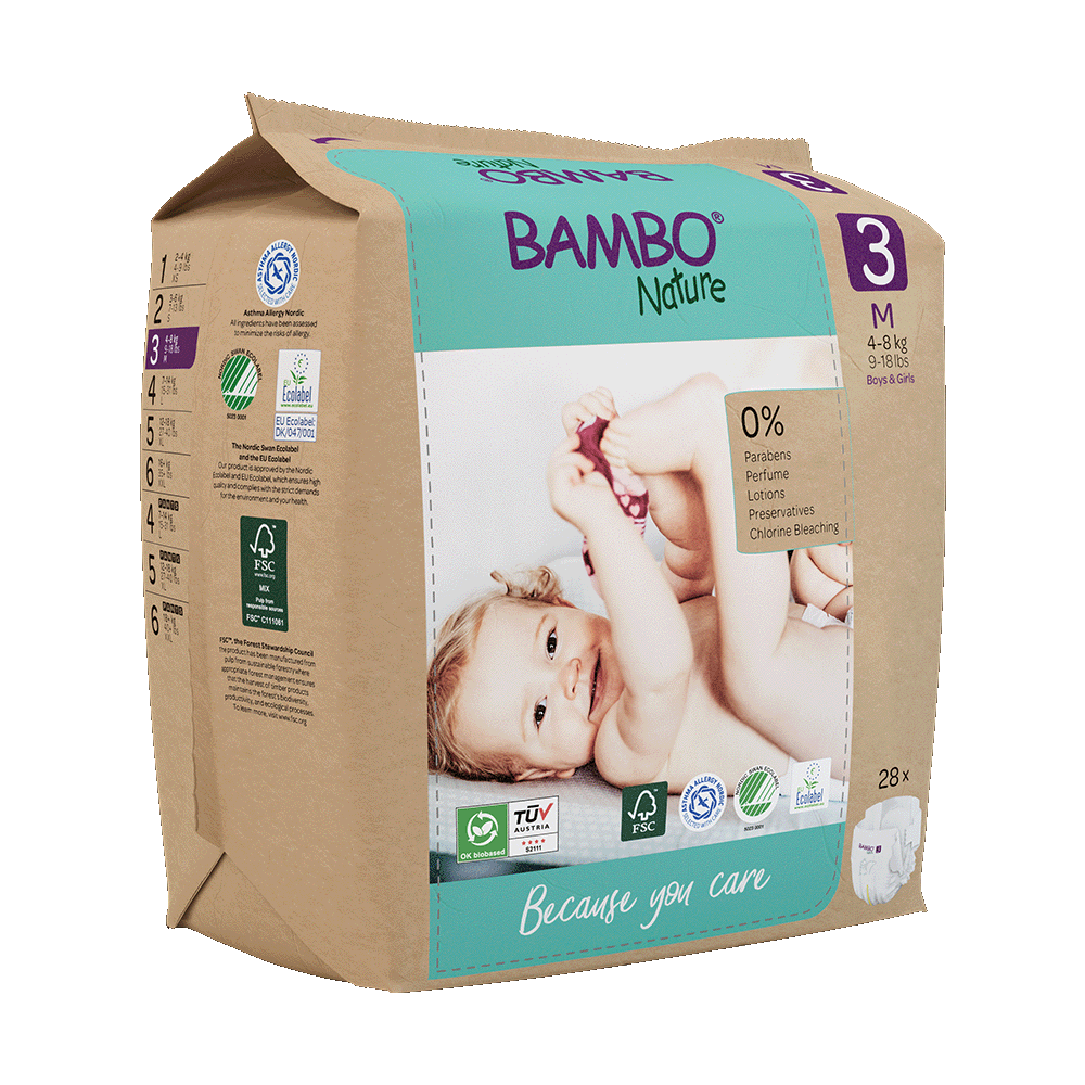 Bambo Nature pañales T3(4-8kg) 28 uds